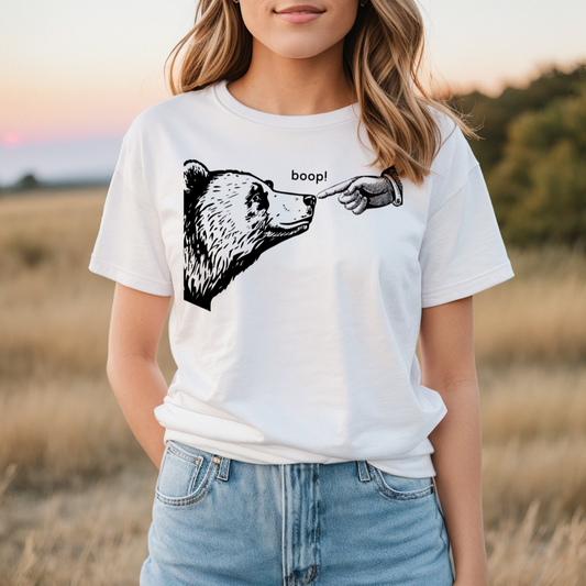 Funny Boop the Bear T-Shirt, Grizzly Bear T-Shirt, Poke the Grizzly Shirt, National park shirt, Park Ranger Shirt, Darwin Awards