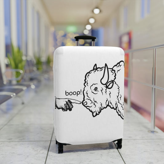 Luggage Cover - Funny Boop The Bison - Funny National Park